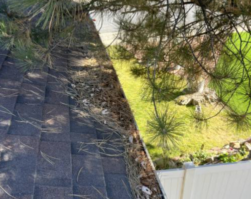 Clogged Gutter System