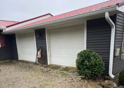 gutter installation on garage