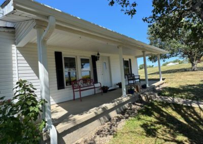 gutter installation over front porch